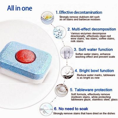 qualité  Disposable Dishwasher Tablets Eco Dishwasher Detergent Cleaning Tablets usine